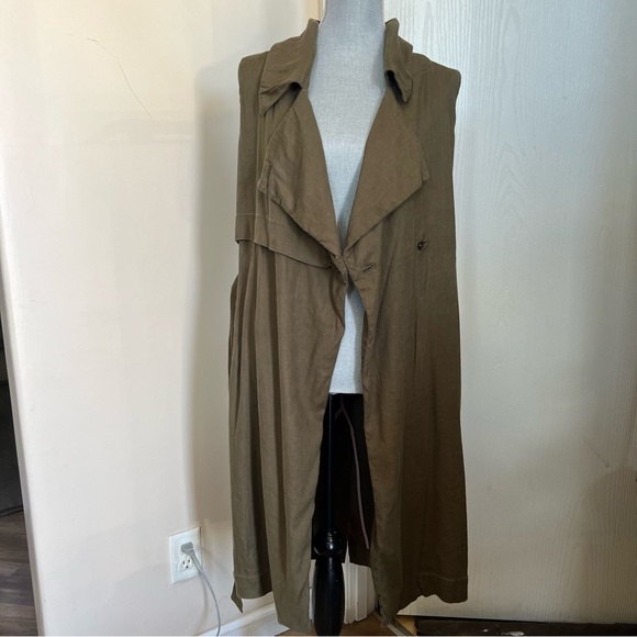 Anthropologie Hollis Tie-Front Trench Vest - Picture 7 of 9